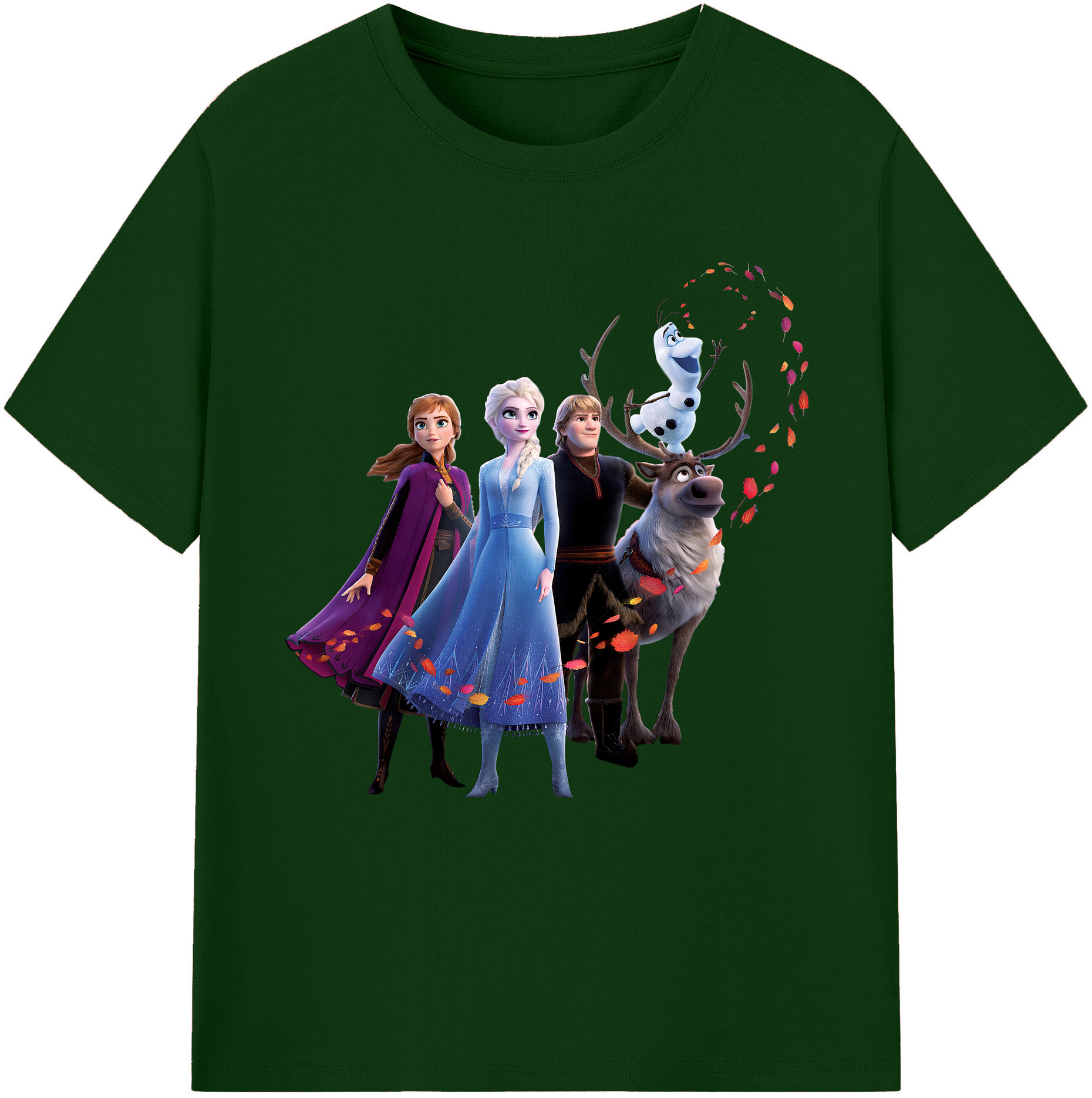（画像用） アナと雪の女王 アンナ エルサ Frozen Anna Elsa 綿100％半袖Tシャツ（フロントプリント）